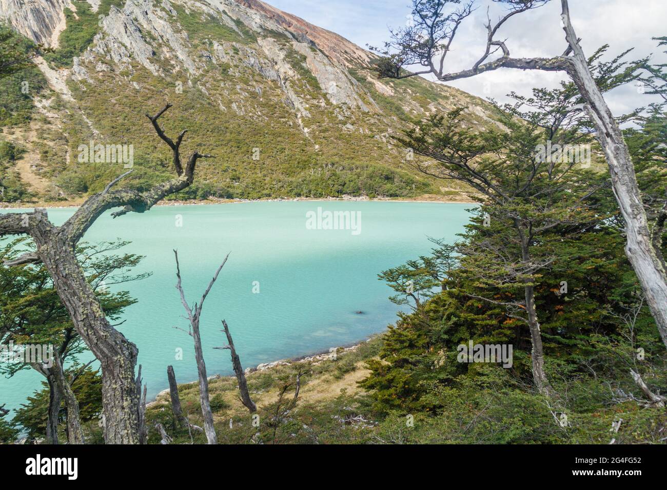 Lac Laguna Esmeralda à Tierra del Fuego, Argentine Banque D'Images