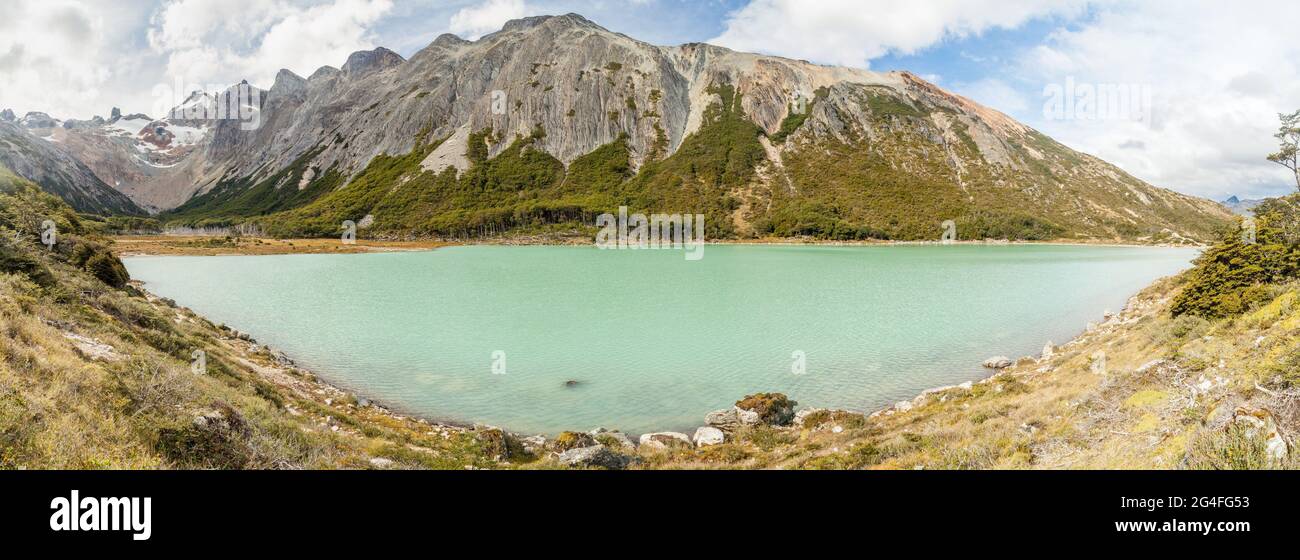Lac Laguna Esmeralda à Tierra del Fuego, Argentine Banque D'Images
