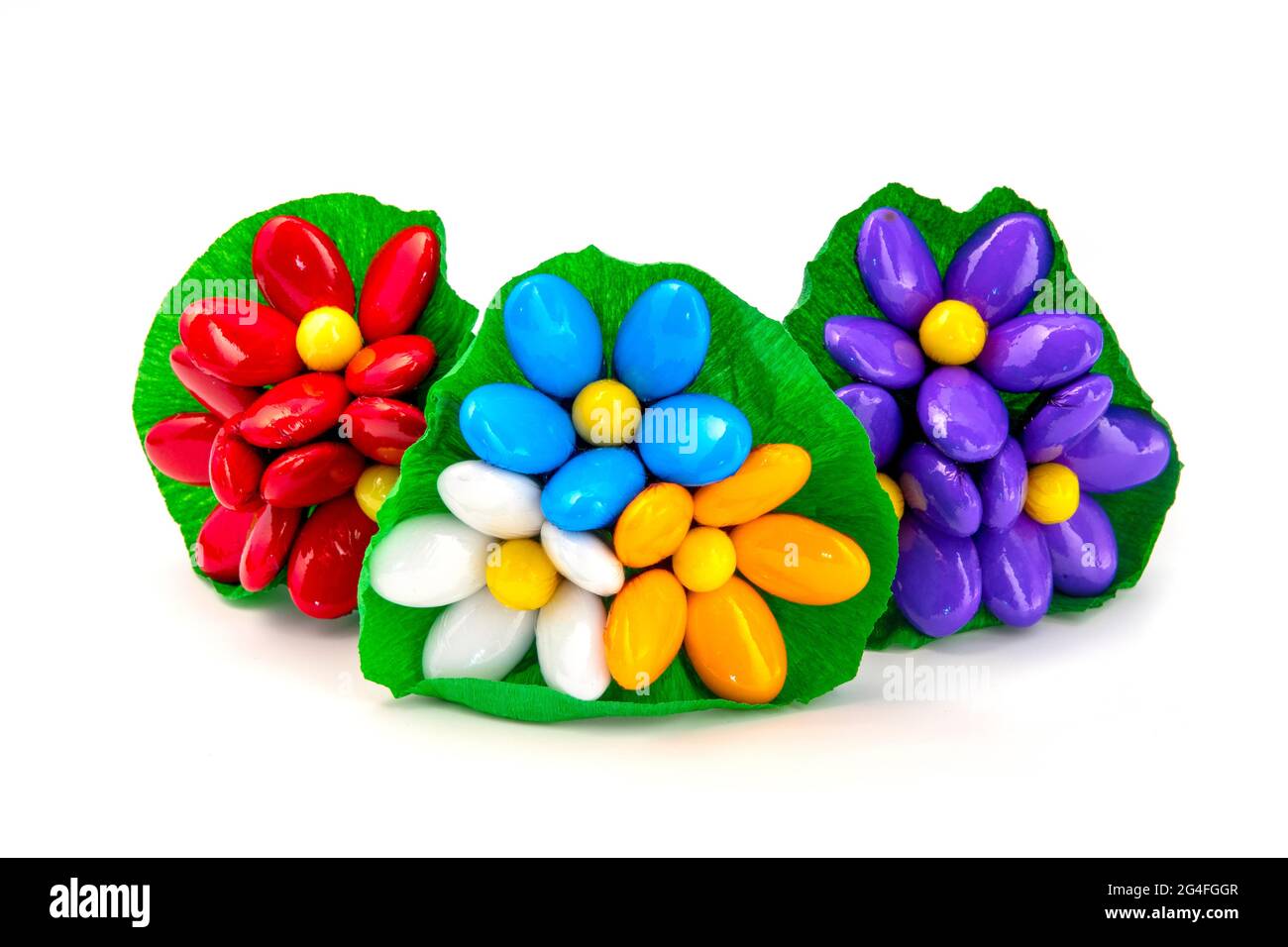 Les bouquets confetti sont une spécialité traditionnelle de la ville italienne de Sulmona Banque D'Images