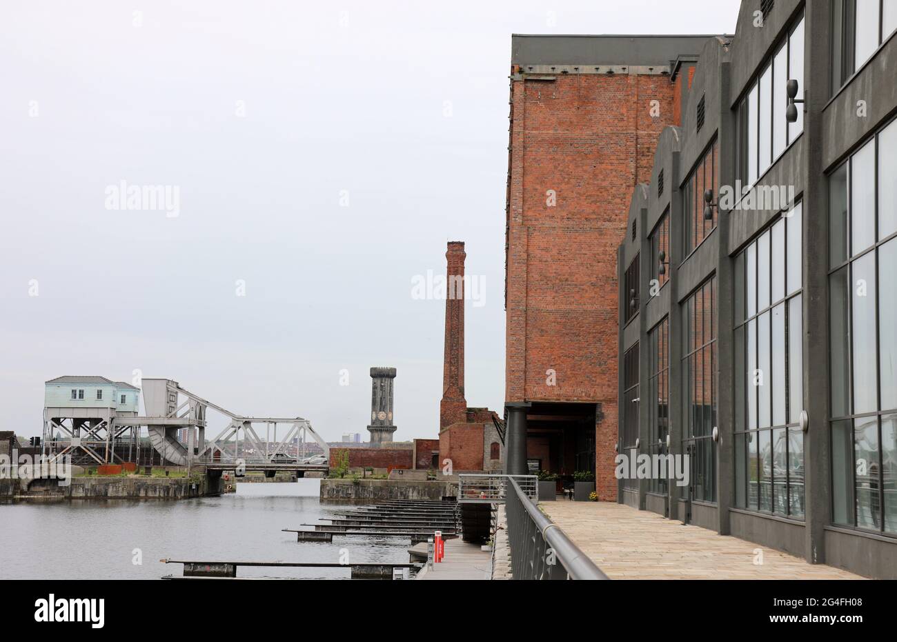 Vue depuis le Titanic Hotel à Stanley Dock à Liverpool Banque D'Images