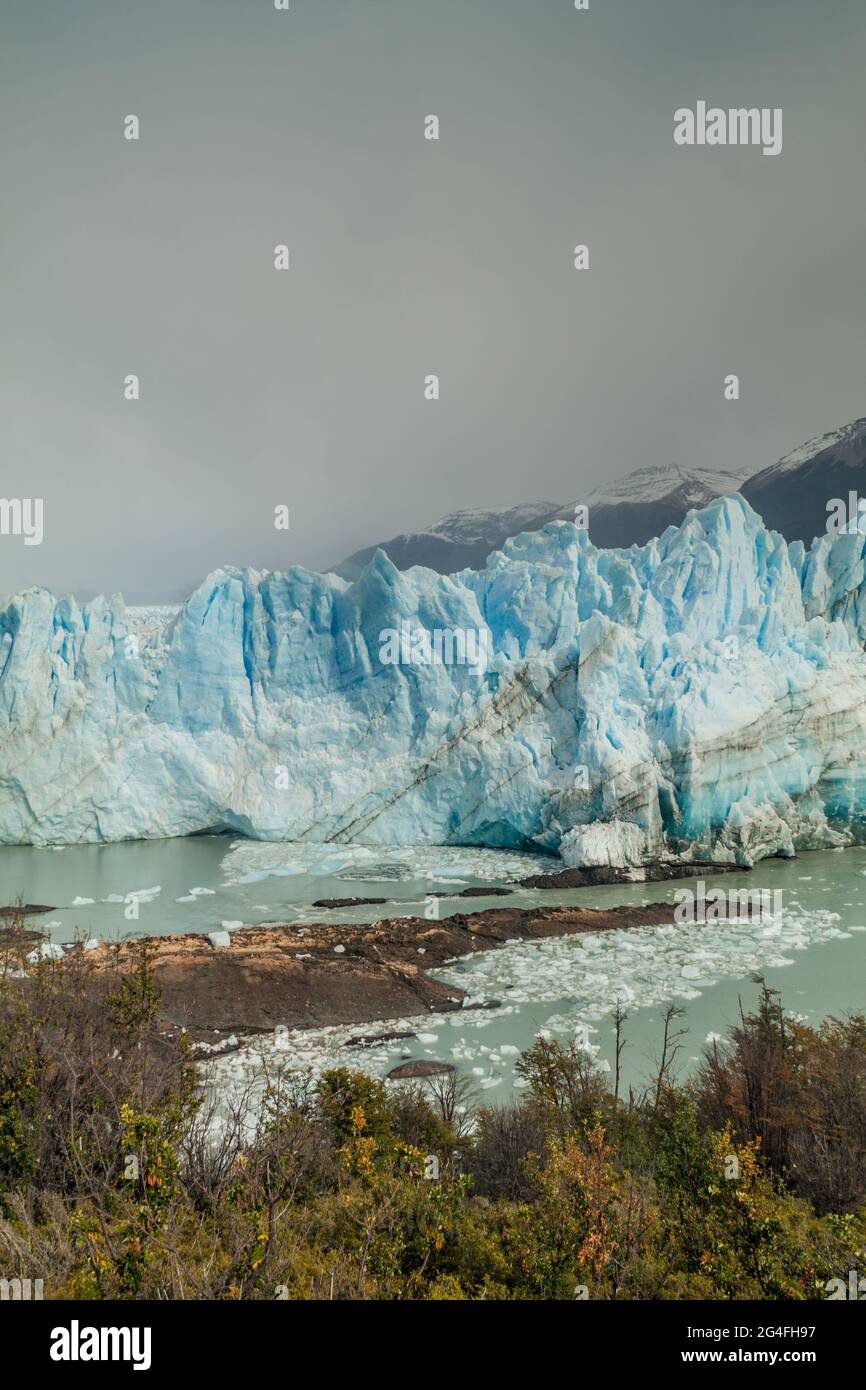 Le glacier Perito Moreno, le Parc National Los Glaciares, Patagonie, Argentine Banque D'Images