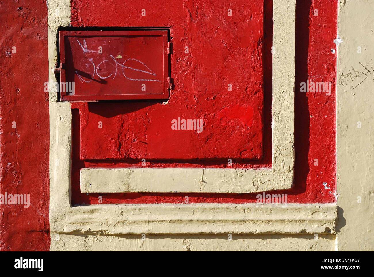 Conception abstraite sur un mur Banque D'Images