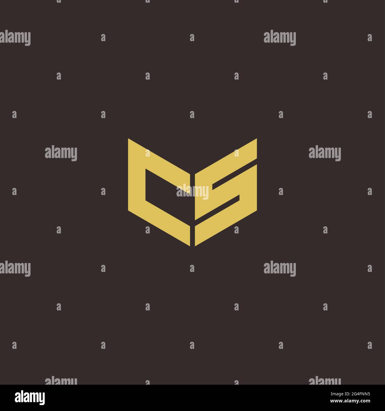 Logo Letter modèle initial de logos Designs avec fond doré et noir, Vector Icon Modern Illustration de Vecteur