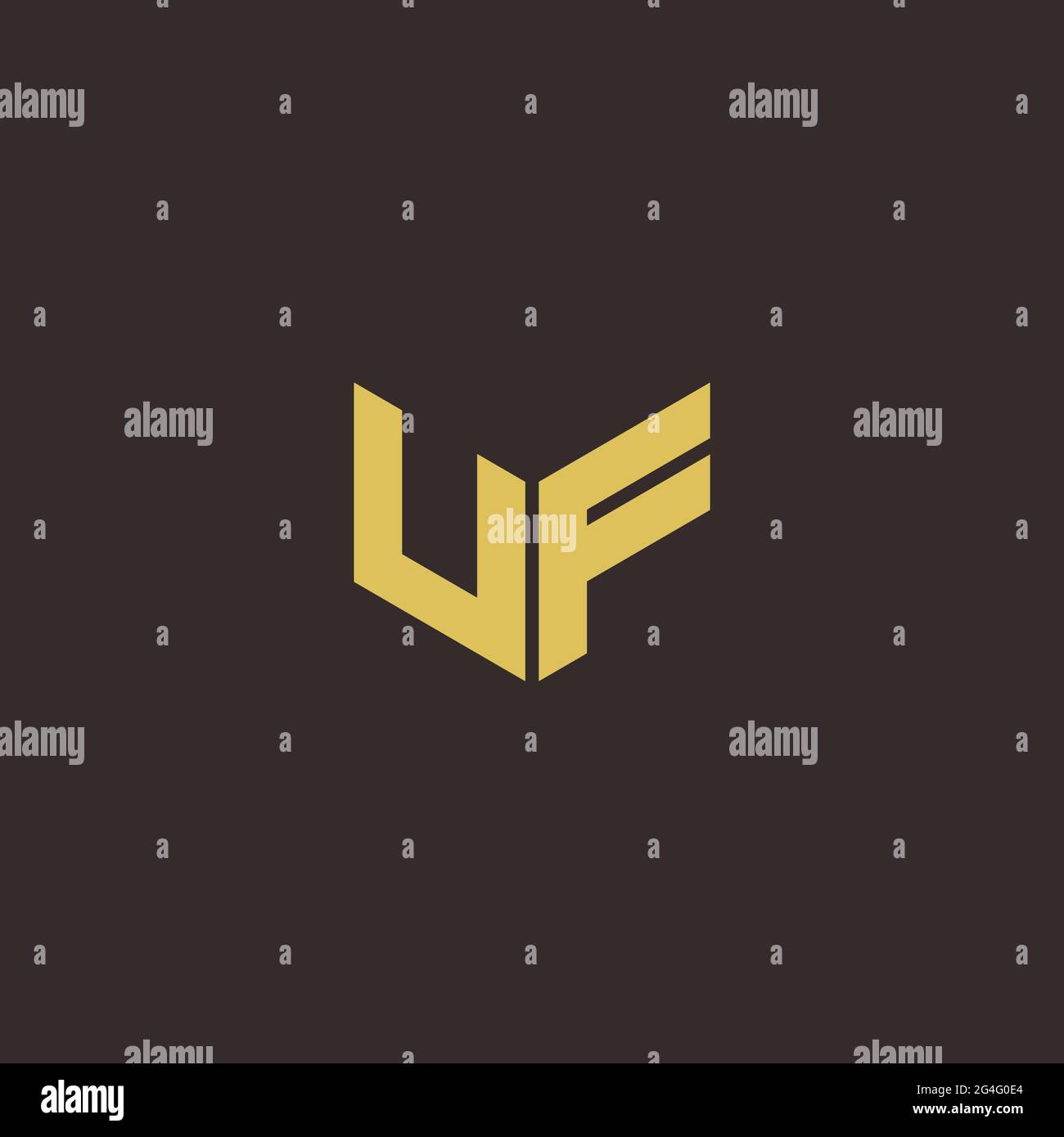 Logo Letter modèle initial de logos Designs avec fond doré et noir, Vector Icon Modern Illustration de Vecteur