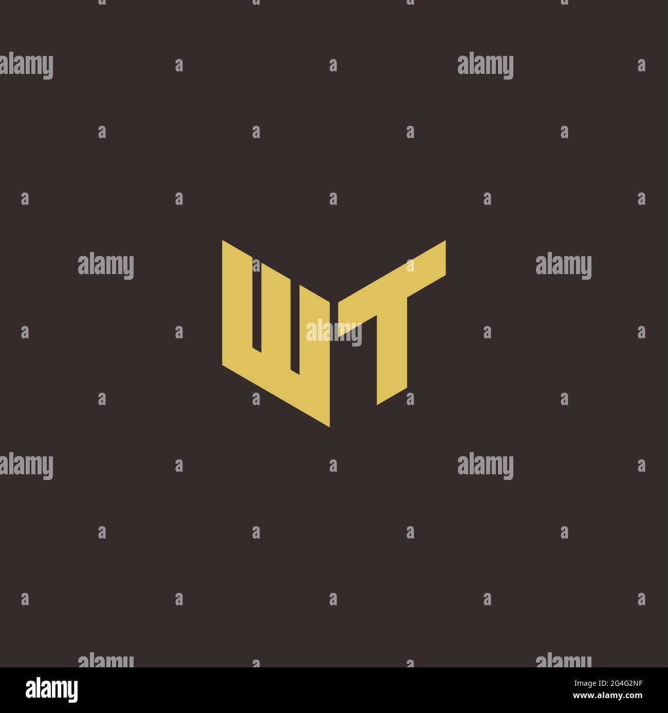 Logo Letter modèle initial de logos Designs avec fond doré et noir, Vector Icon Modern Illustration de Vecteur