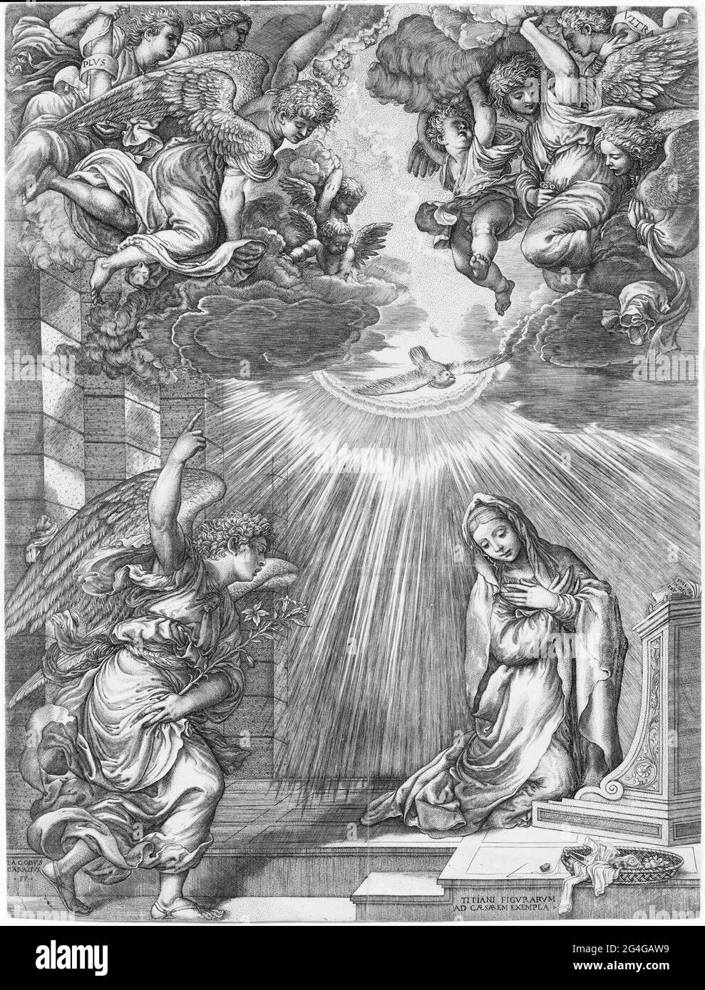 L'Annonciation, 1537. Banque D'Images