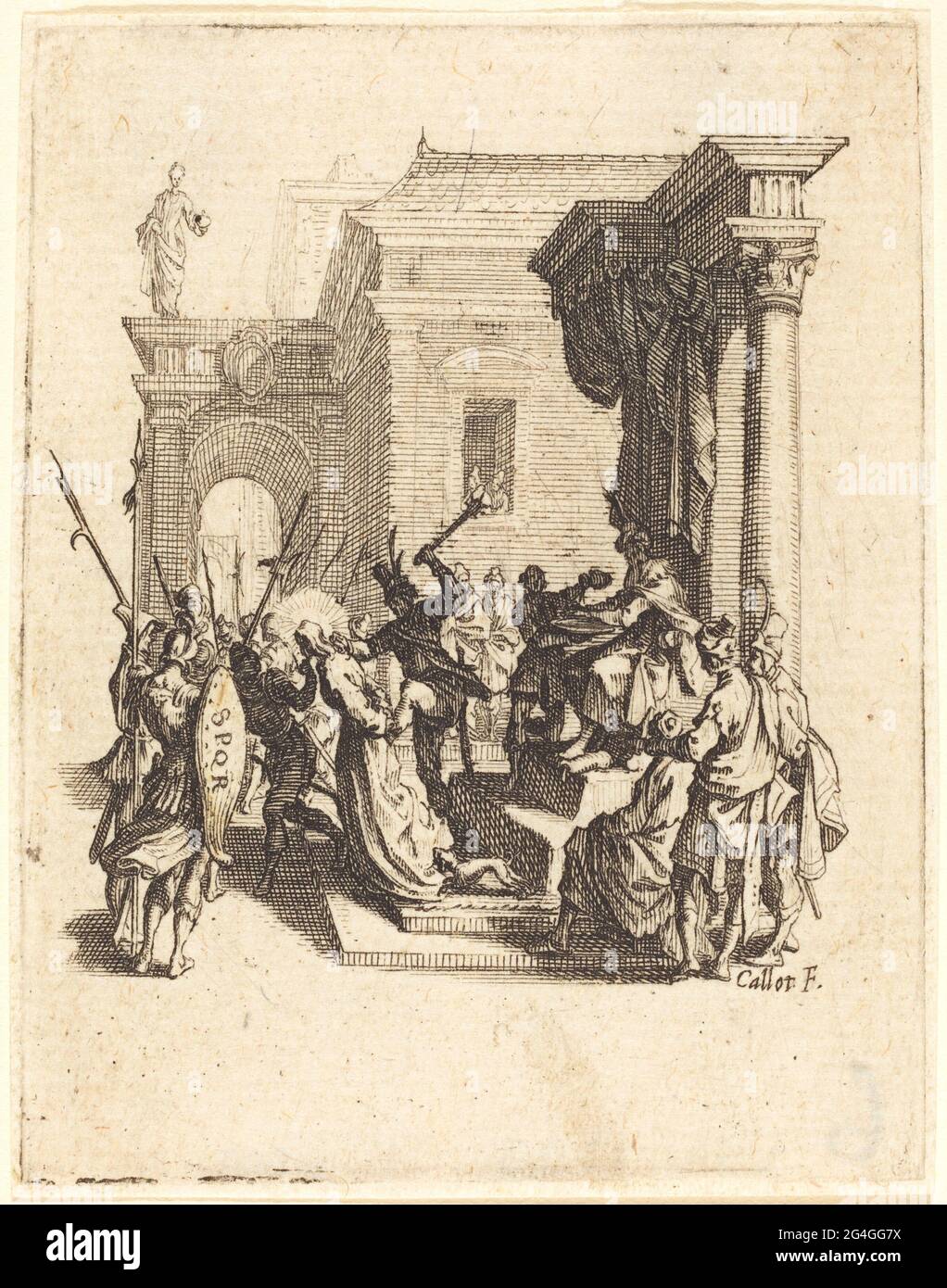 Christ condamné à mort par Pilate, c. 1624/1625. Banque D'Images
