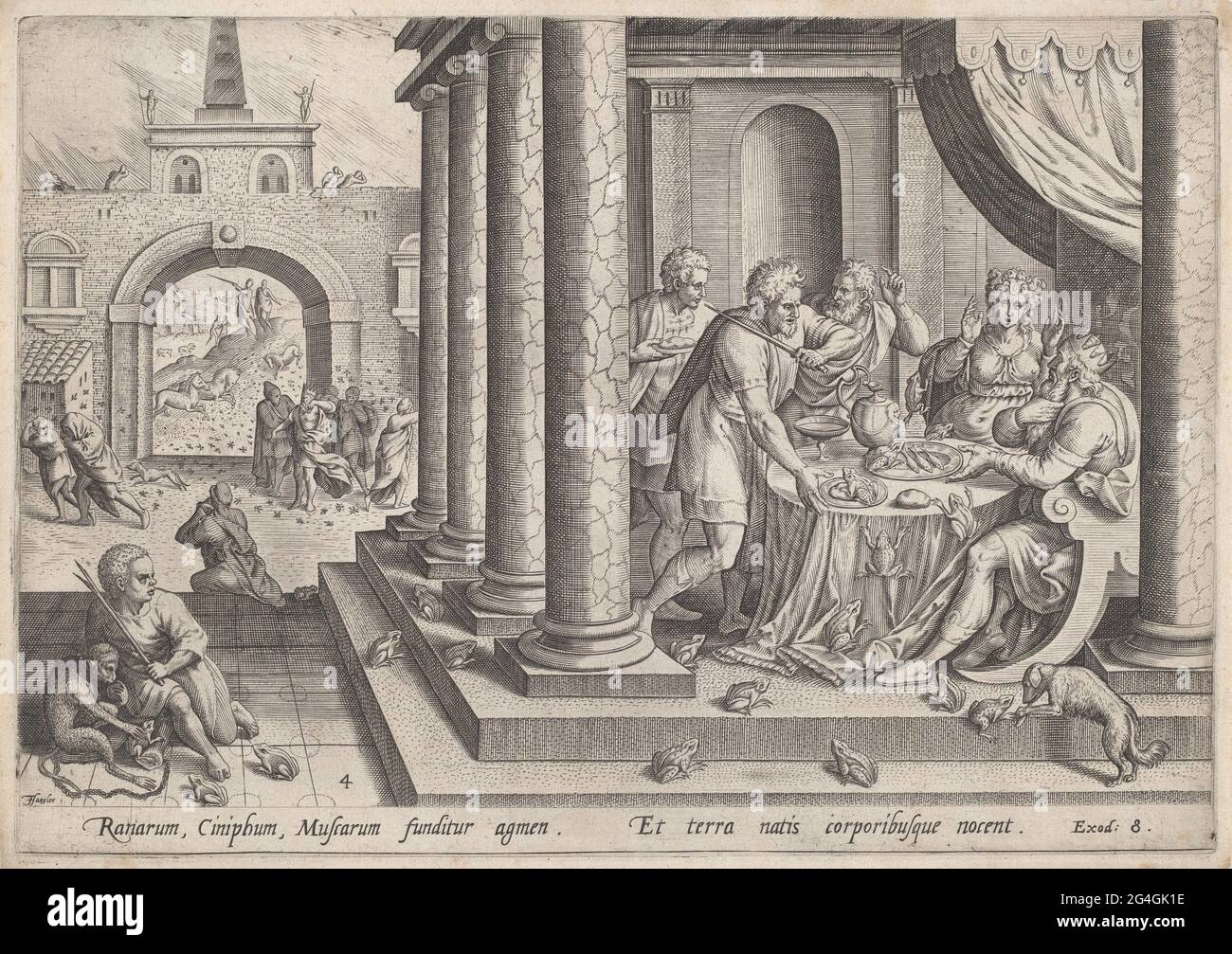 La peste de grenouilles, c.1585. Banque D'Images