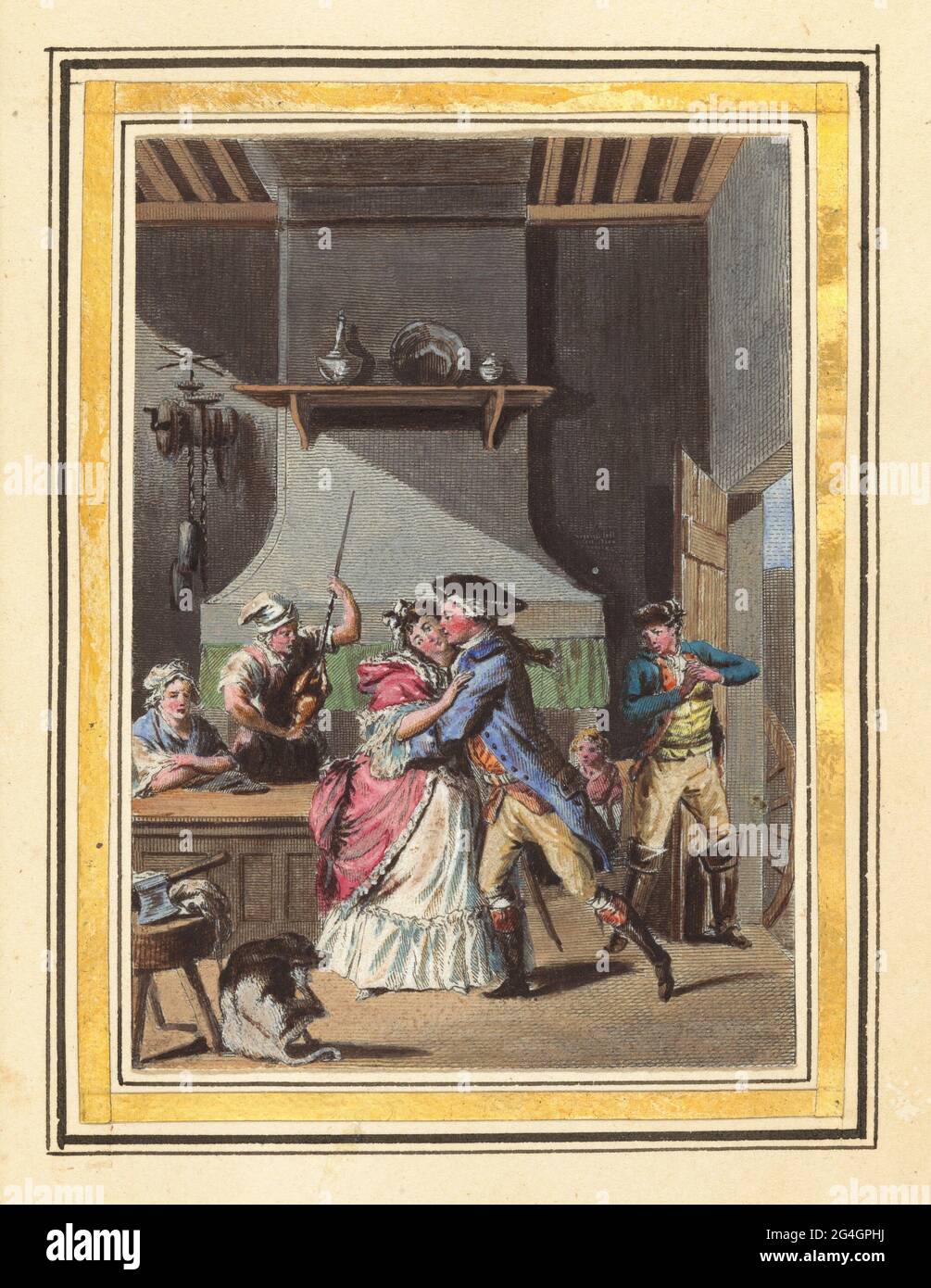 Histoire de Manon Lescaut (volume I), publiée en 1797. [Scene from 'The Story of the Chevalier des Grieux and Manon Lescaut' by Antoine Fran&#xe7;ois Pr&#xe9;vost. Banque D'Images