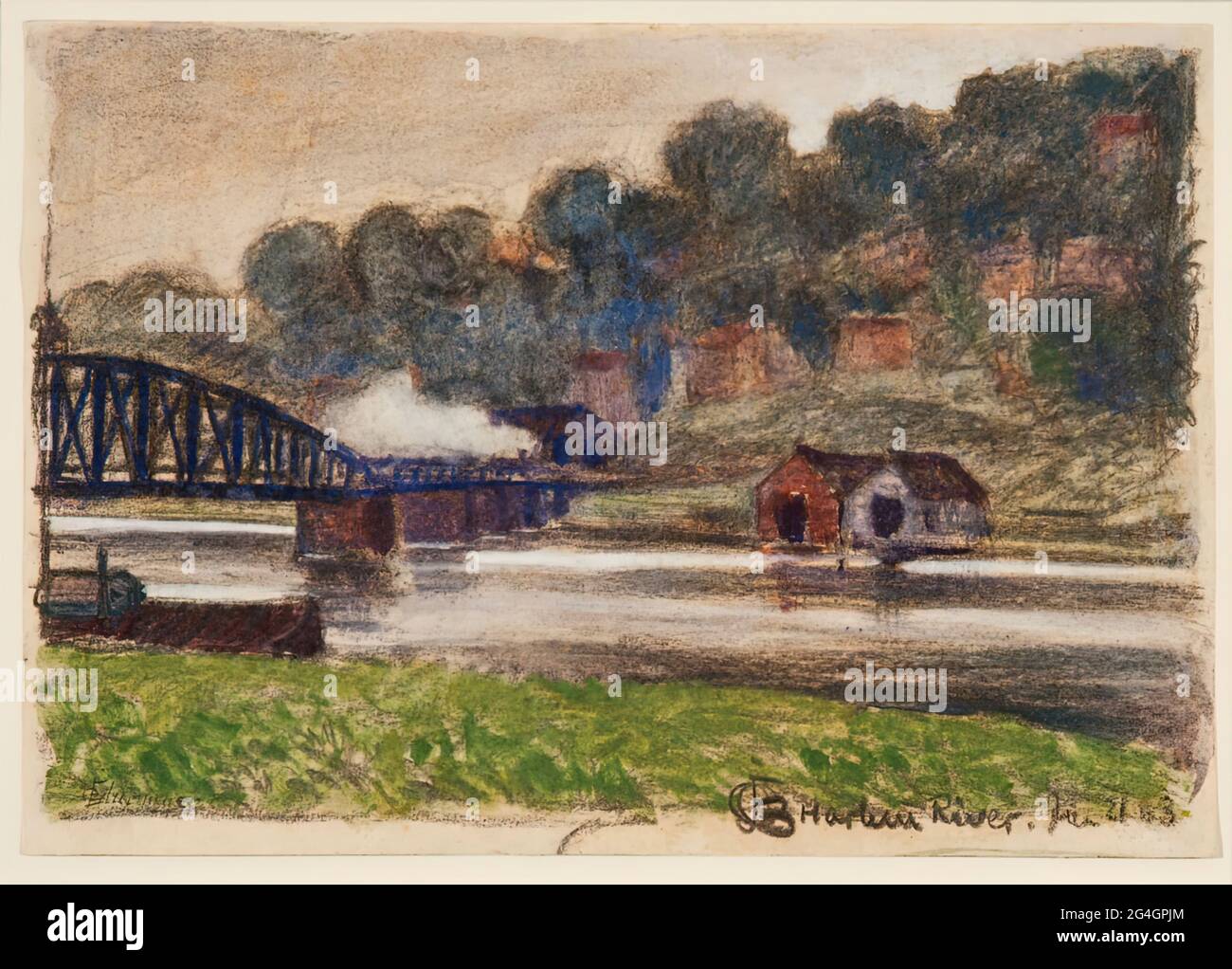 Harlem River, 21 JANVIER 1903. Banque D'Images