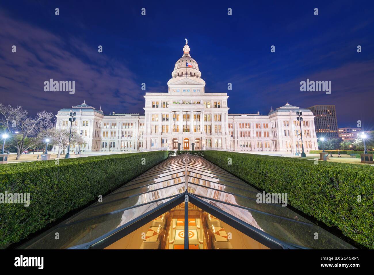 Austin, Texas, États-Unis au Texas State Capitol la nuit. Banque D'Images