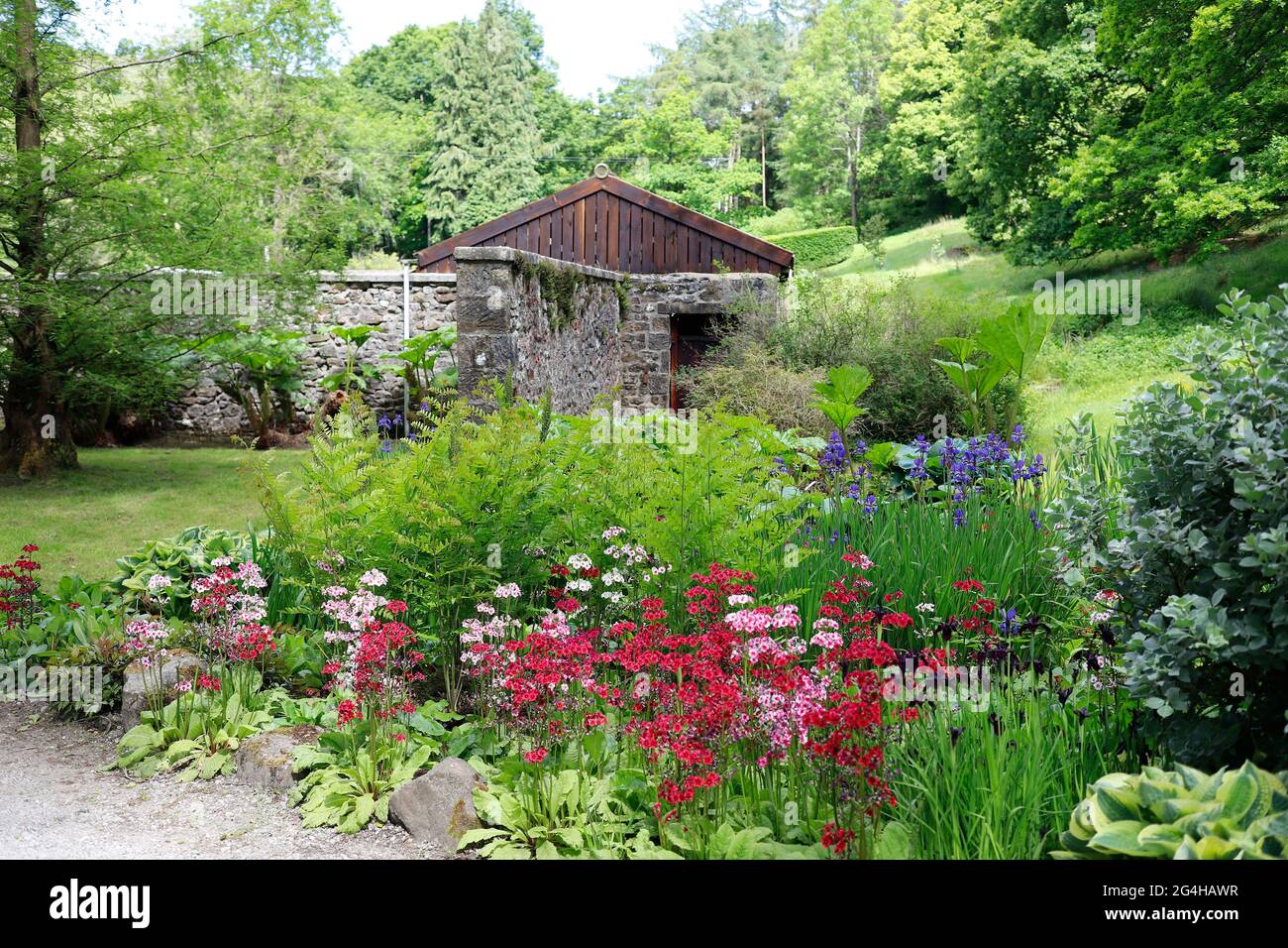 Les jardins de Parcevall Hall & Gardens, Skyreholme dans le North Yorkshire. Banque D'Images