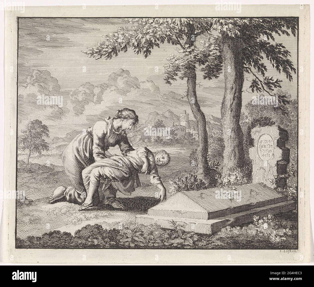 Une Femme Avec Un Enfant Mort Dans Ses Bras A La Tombe De H Stefanus Elle Espere Qu Un Miracle Revechera Son Enfant A La Vie Photo Stock Alamy
