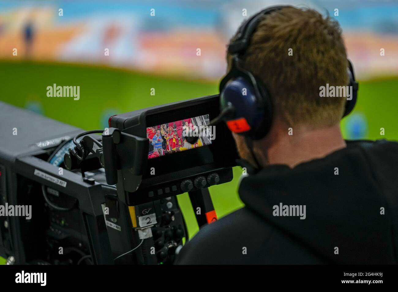 AMSTERDAM, 21-06-2021 JohanCruyff Arena, stade de groupe d'EURO2020 entre les pays-Bas et la Macédoine du Nord, caméraman (photo par Pro Shots/Sipa USA) *** droits mondiaux sauf l'Autriche et les pays-Bas *** Banque D'Images