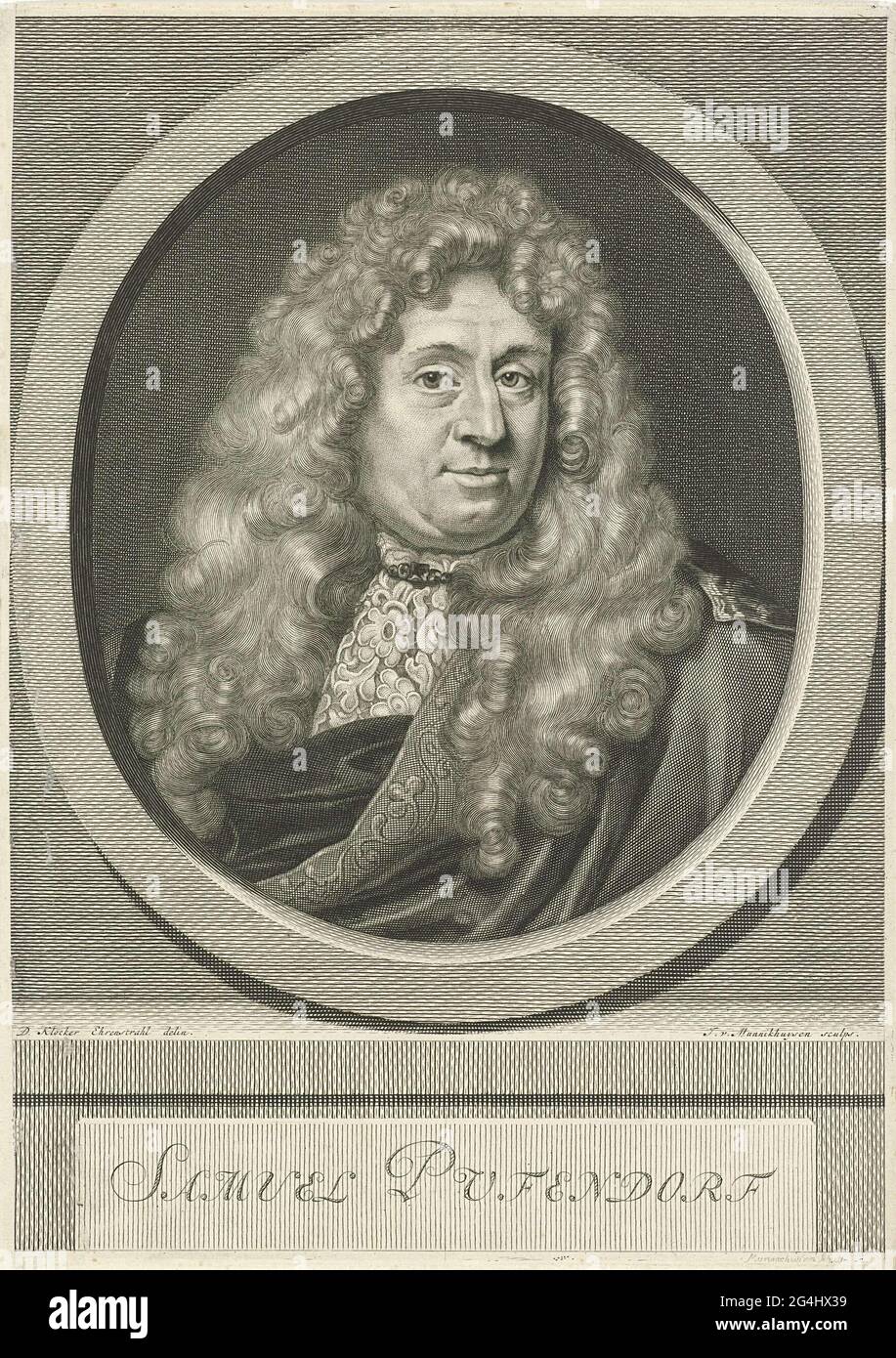 . Portrait de Samuel von Pufendorf, philosophe juridique, penseur politique et historien. Banque D'Images