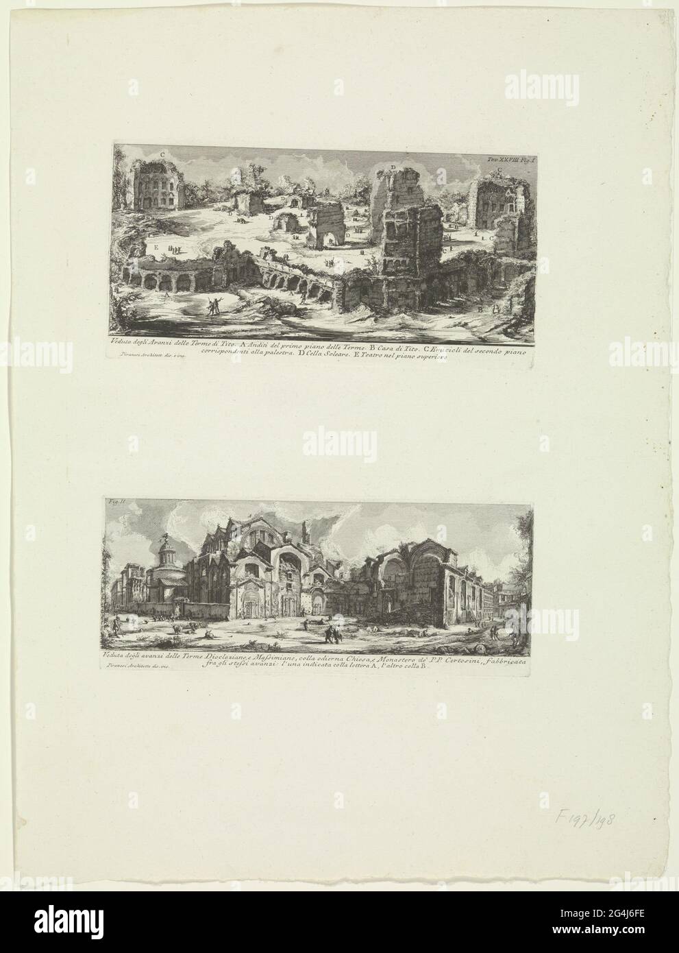 Thermes et bains thermaux de Dioclétien à Rome; Veduta Degli ...