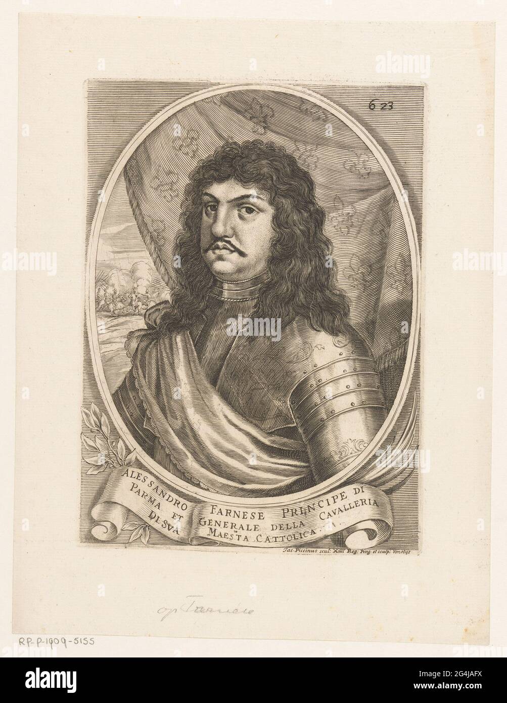 Portrait d'Alexandre Farnese, duc de Parme et de Piacenza. Numéroté en haut à droite : 623. Banque D'Images