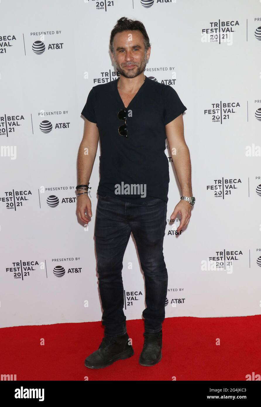 New York, NY, États-Unis. 21 juin 2021. Austin Stark, au Tribeca film Festival 2021 première du Comité Dieu à Brooklyn Commons Metrotech à New York le 20 juin 2021 crédit: RW Media Punch/Alamy Live News Banque D'Images