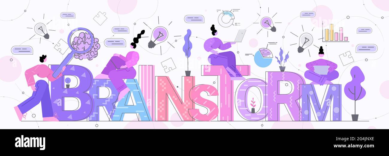 les hommes d'affaires travaillent ensemble pour réfléchir à un concept d'inspiration commerciale réussi en équipe Illustration de Vecteur