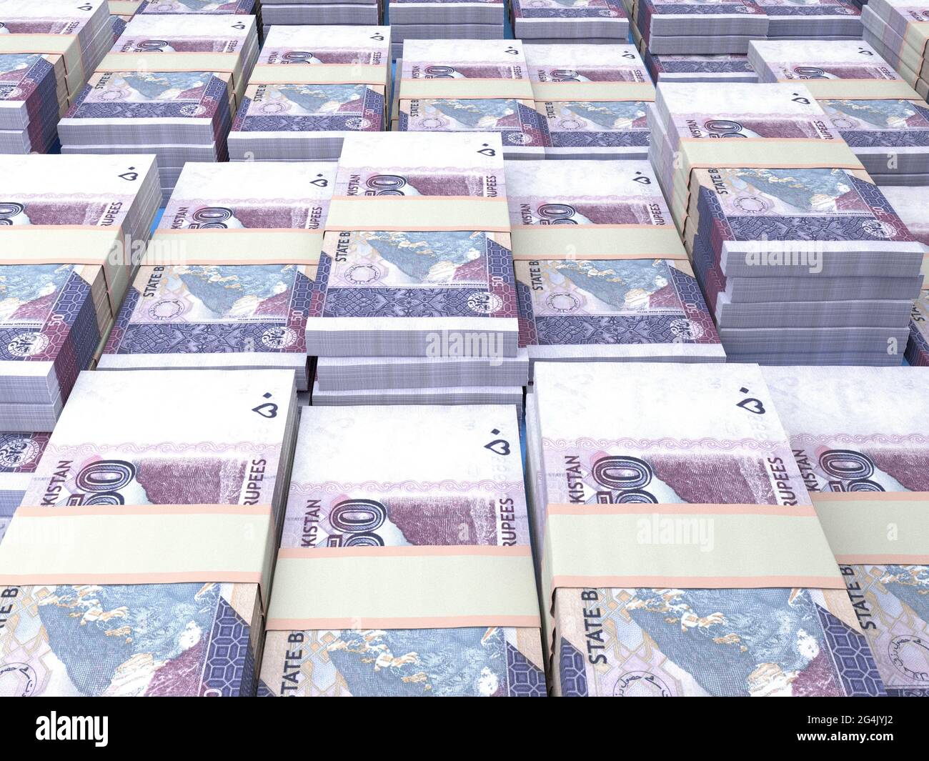 Argent du Pakistan. Roupie pakistanaise. Billets PKR. 50 roupies. Affaires, finances, informations générales. Banque D'Images