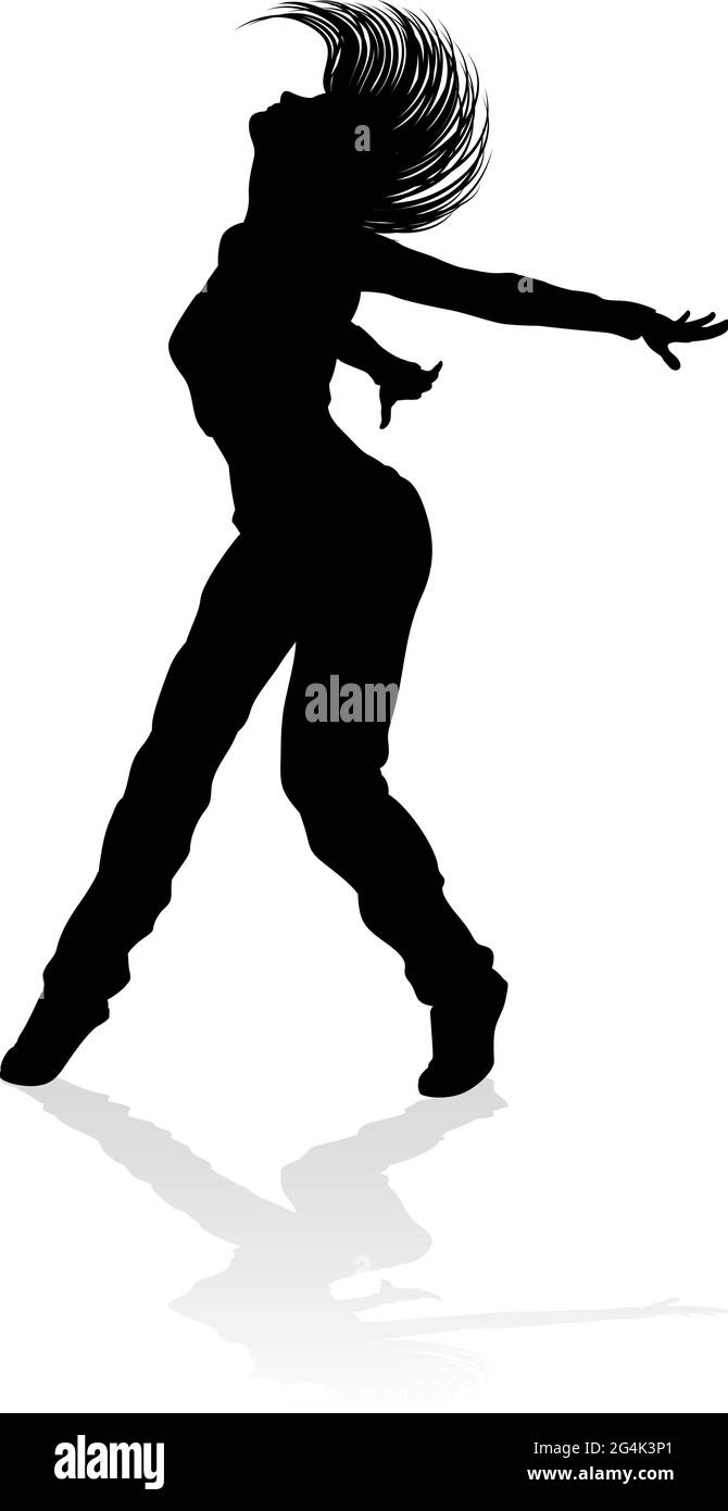 Street Dance Dancer Silhouette Illustration de Vecteur