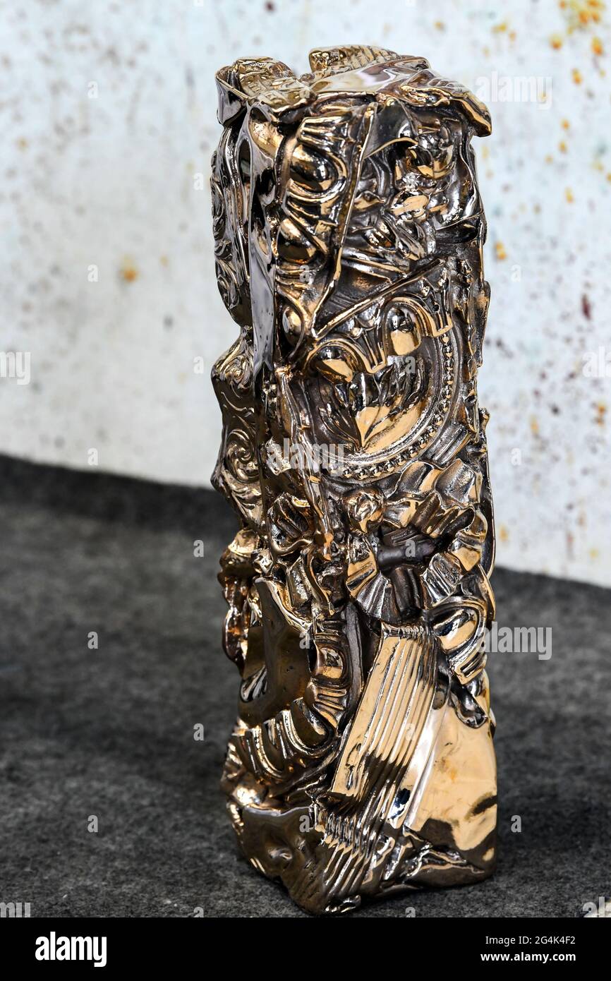 La fonderie d'art de Bocquel à Grainville Bocquel Ymauville, où sont réalisés les trophées du Cesar Award Banque D'Images