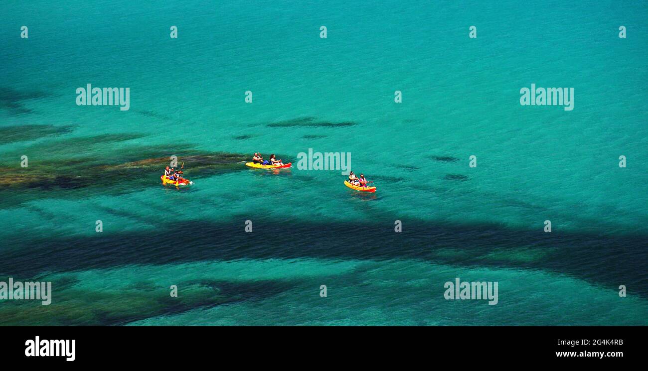 FRANCE, VAR (83) KAYAKS DE MER, VAR COAST Banque D'Images