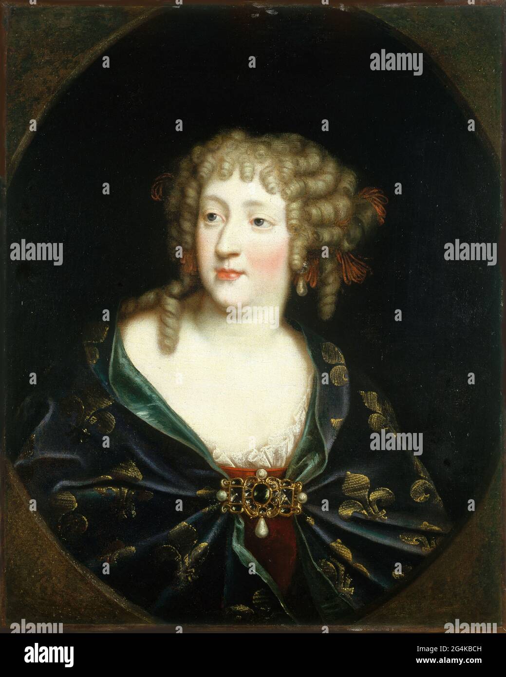 Portrait de Maria Theresa d'Espagne (1638-1683), Reine de France, vers 1675. Trouvé dans la collection de Mus&#xe9;e Carnavalet, Paris. Banque D'Images