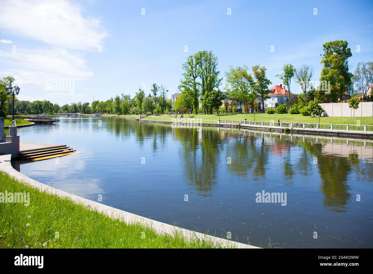 Kaliningrad, Russie - 02 juin 2021 : vue du Haut-bassin de Kaliningrad, Russie. Banque D'Images