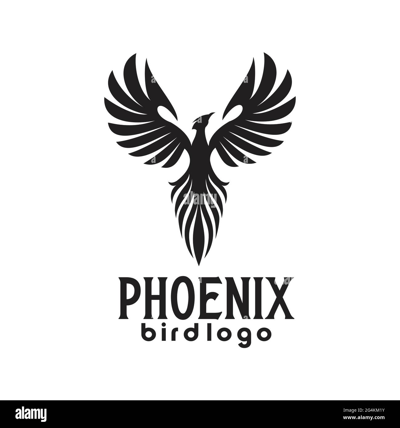 logo phoenix bird inspiré du design exclusif Illustration de Vecteur