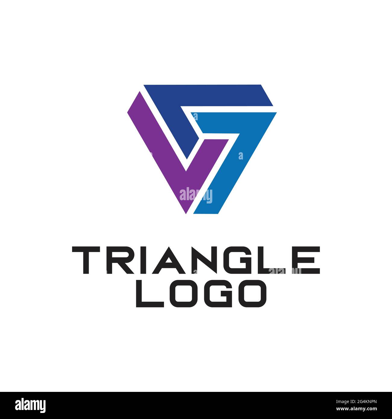 Logo triangle inspiré du design exclusif Illustration de Vecteur