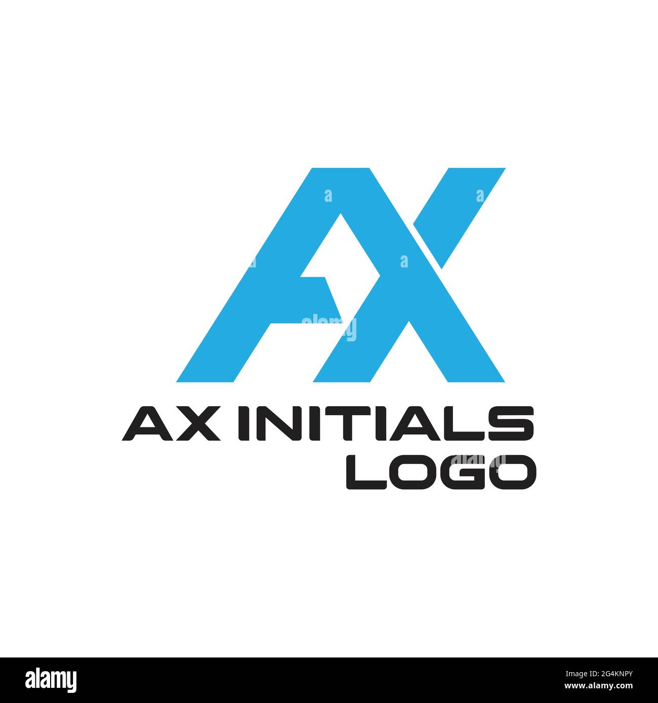 Inspiration exclusive pour le logo AX Illustration de Vecteur