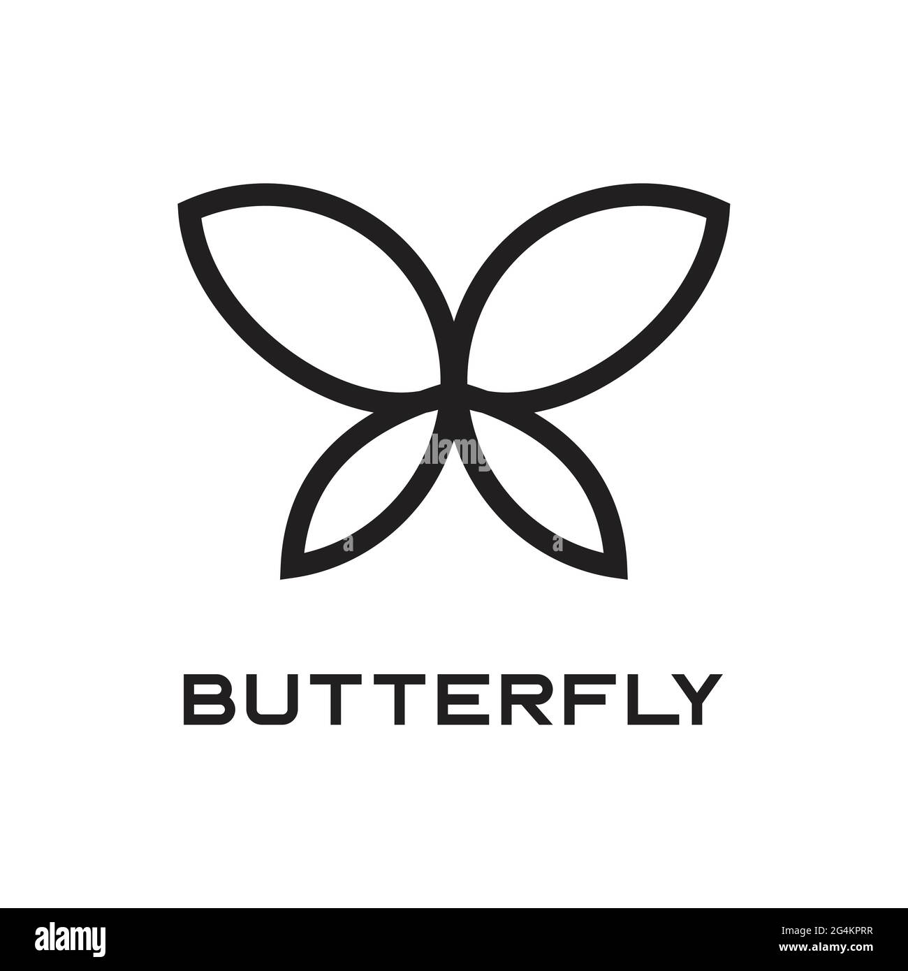 Logo papillon vecteur avec une inspiration minimaliste exclusive Illustration de Vecteur