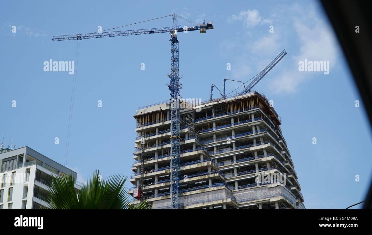 Construction du siège de Famfa Oil Limited par Julius Berger Nigeria Banque D'Images