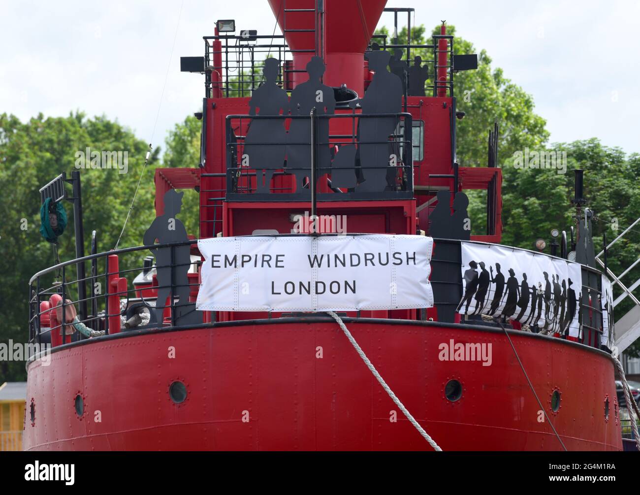 22/06/2021 Gravesend UK pour célébrer et commémorer l'arrivée de la génération Windrush sur l'Empire SS Windrush, et leur contribution à la r Banque D'Images