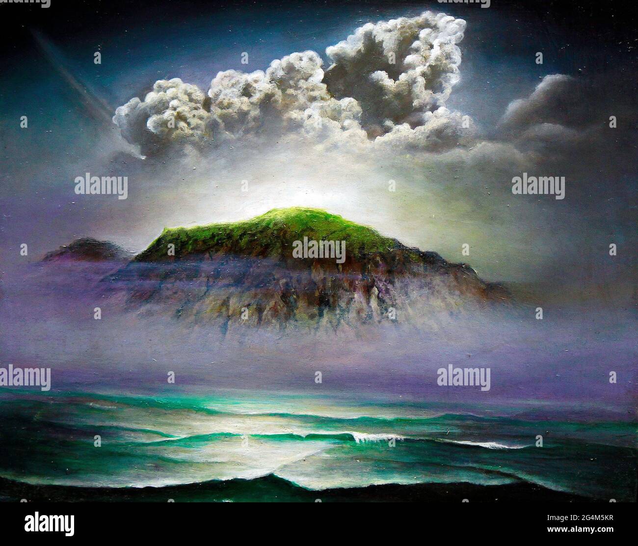 Huile de Papie sur toile couleurs abstraites Banque D'Images