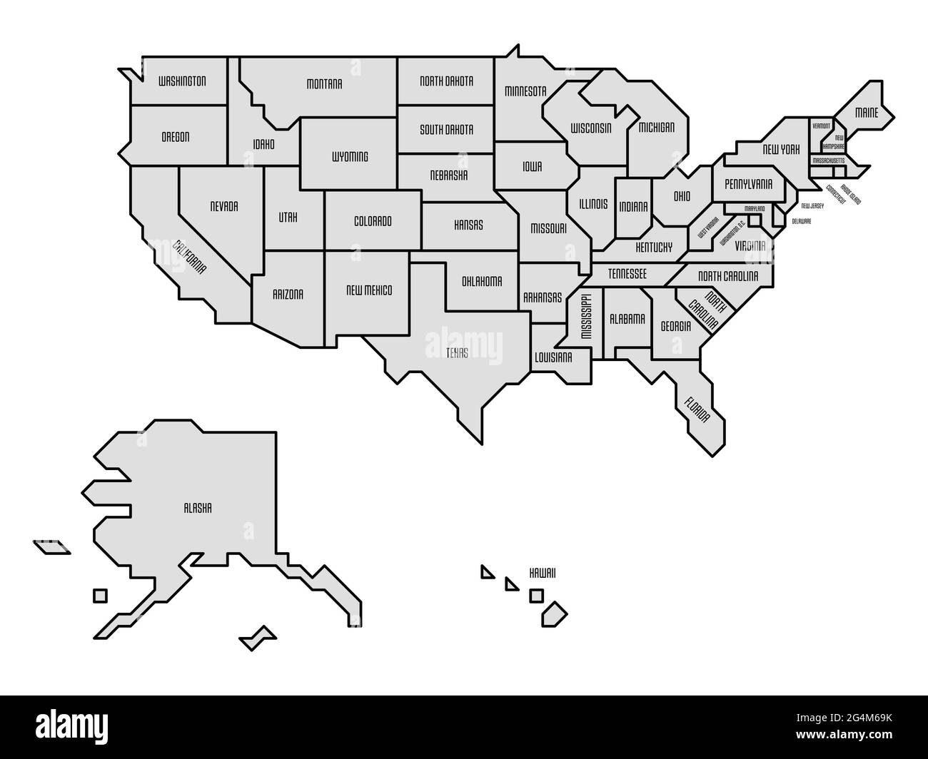 Carte rétro généralisée des États-Unis Illustration de Vecteur