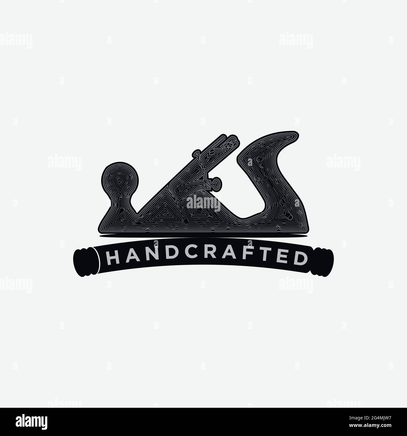 Logo en bois pour la boutique de bois Illustration de Vecteur