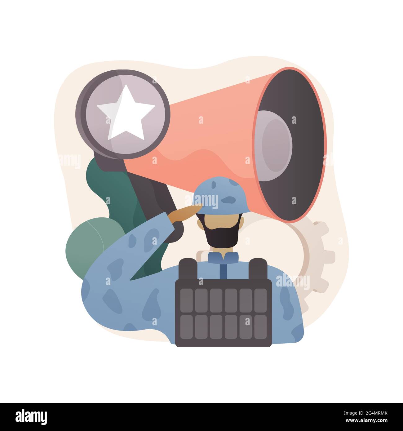 Illustration vectorielle du concept abstrait du service militaire obligatoire. Illustration de Vecteur