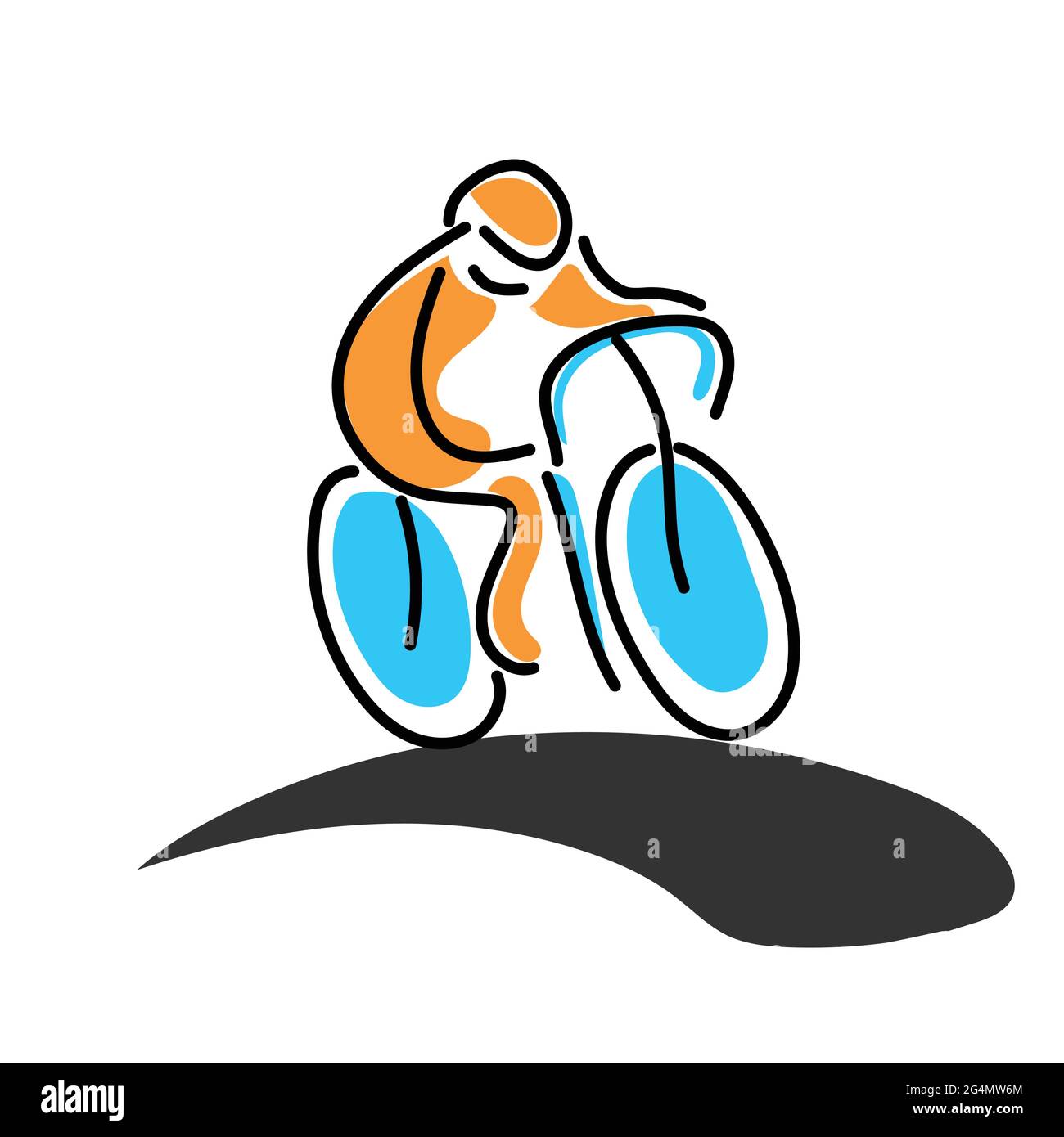 Vélo d'équitation ìllustration, logo, icône, isolé sur fond blanc Illustration de Vecteur