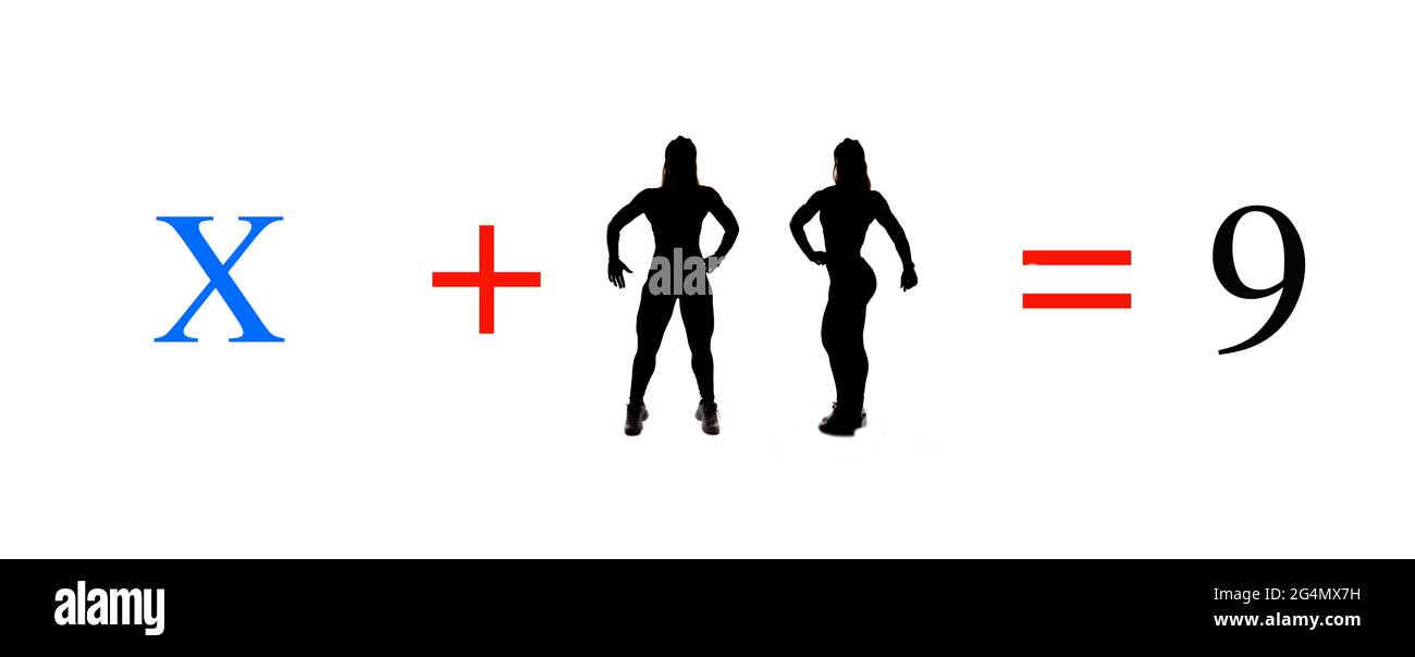 Calcul mathématique simple avec des objets et des personnes ; problèmes de calcul arithmétique. Soustraction simple pour apprendre les mathématiques. Banque D'Images