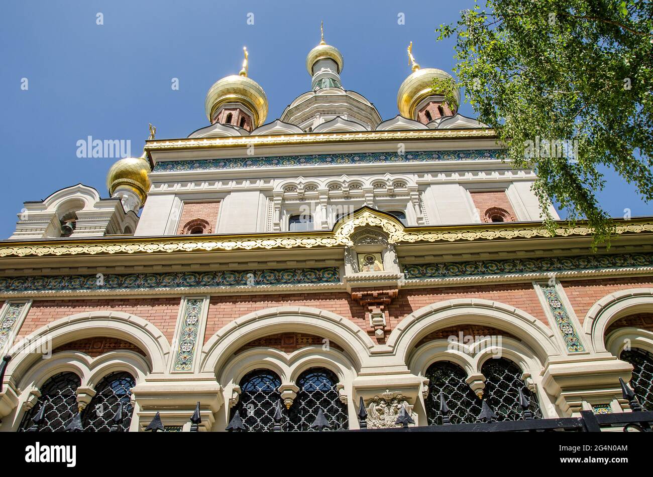 La splendide cathédrale orthodoxe russe Saint-Nicolas est située dans le troisième quartier de Vienne, au cœur du quartier diplomatique de la ville. Banque D'Images