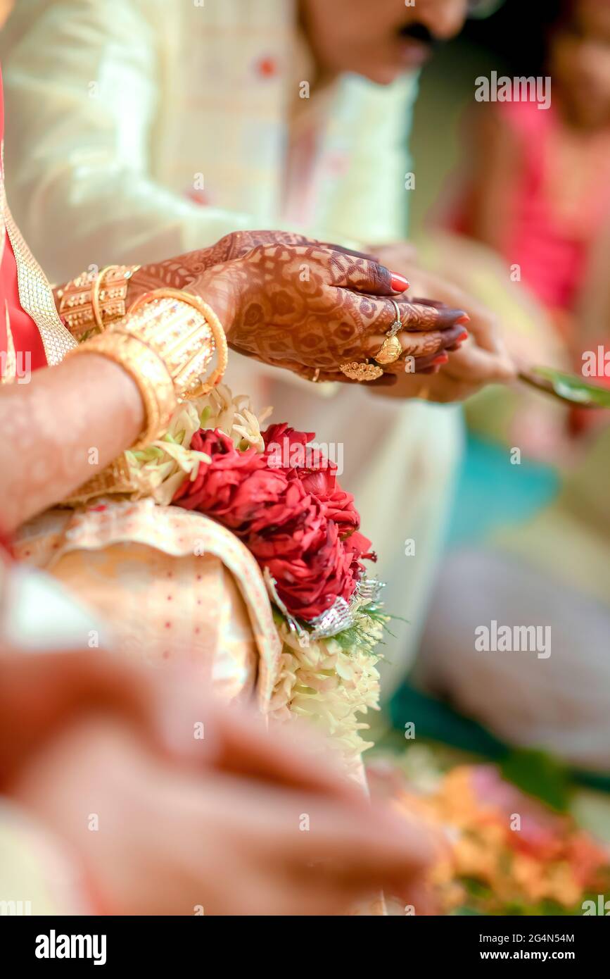 Rituels et traditions de cérémonie de mariage hindou ou indien Banque D'Images