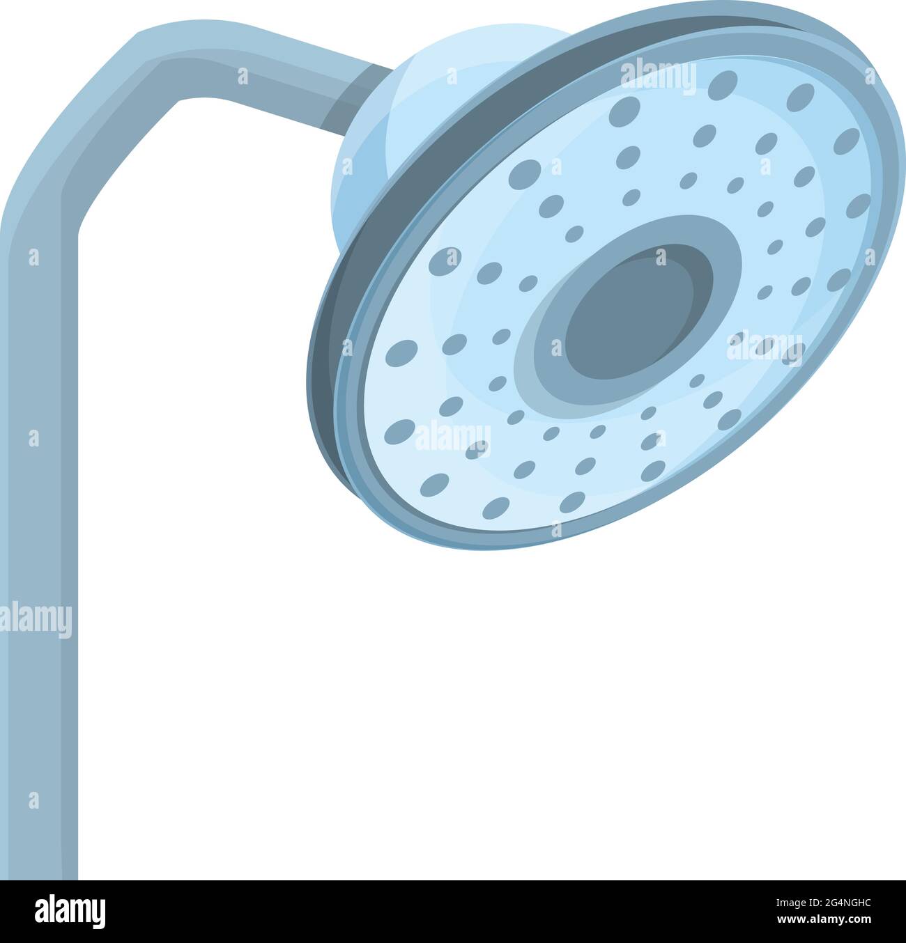 Icône de douche fixe. Dessin animé de l'icône de vecteur de douche fixe pour la conception de Web isolée sur fond blanc Illustration de Vecteur