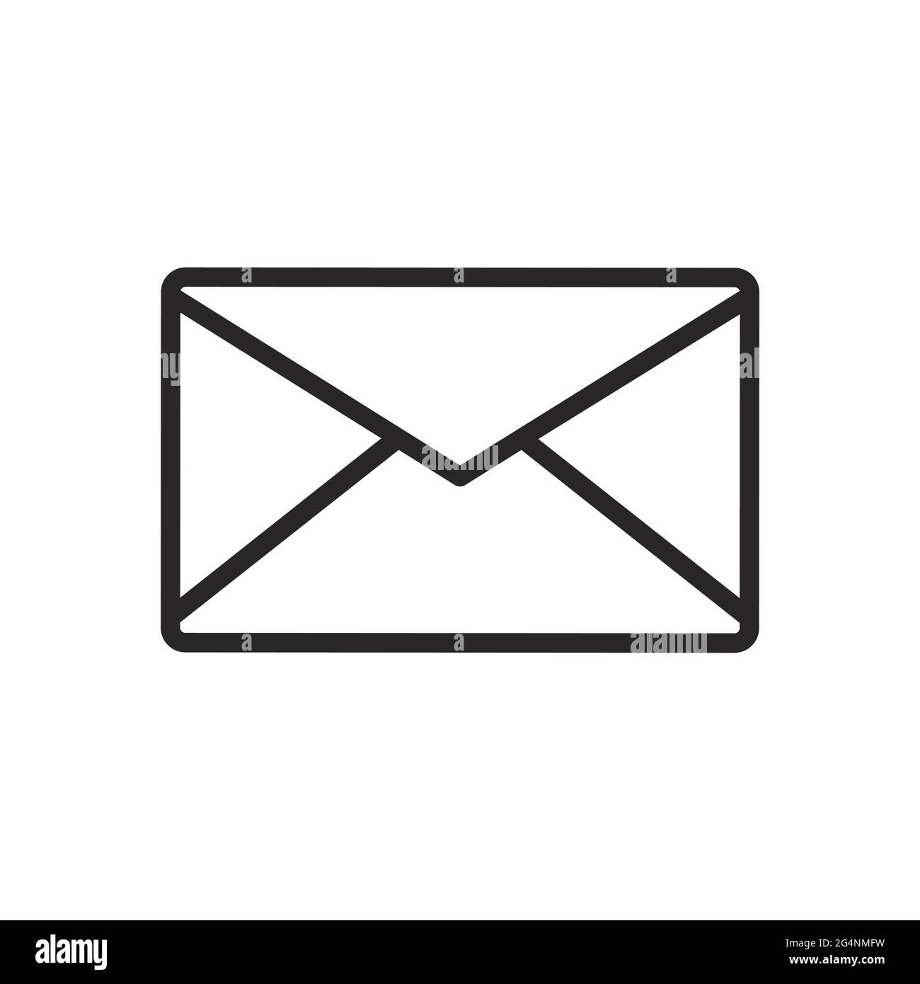 Enveloppe mail papier communication isolée lettre blanche message.  Illustration vectorielle de l'enveloppe professionnelle avec l'icône du  courrier postal. E-mail de correspondance pos Image Vectorielle Stock -  Alamy