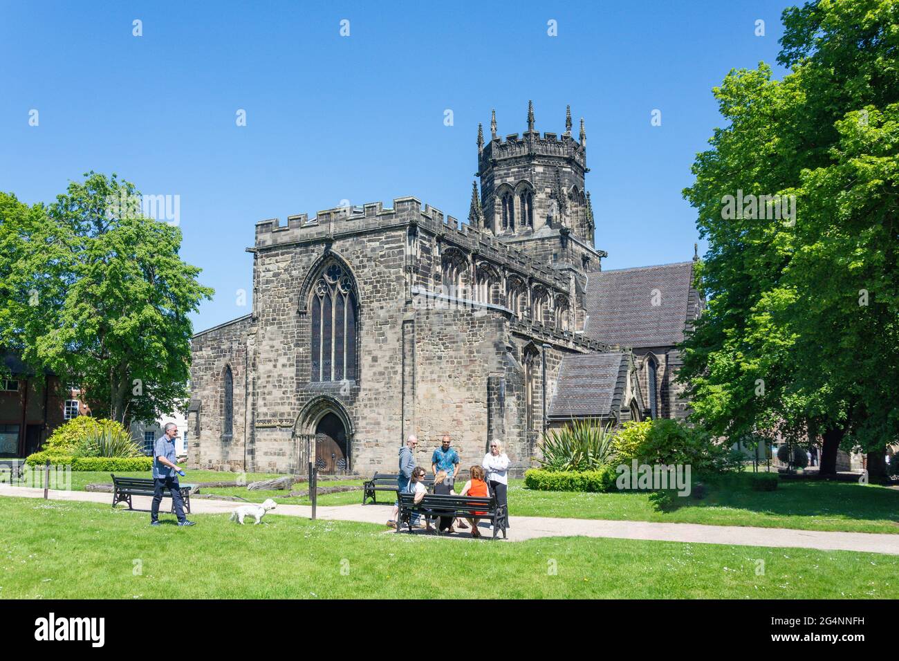 La Collégiale de St Mary, Saint Marys place, Stafford, Staffordshire, Angleterre, Royaume-Uni Banque D'Images