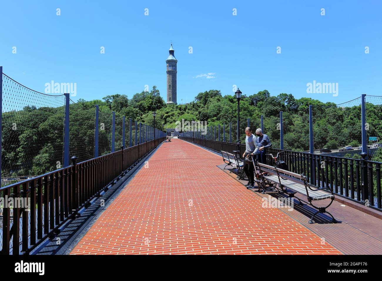 Croton Aqueduct High Bridge au-dessus de la rivière Harlem New York Banque D'Images