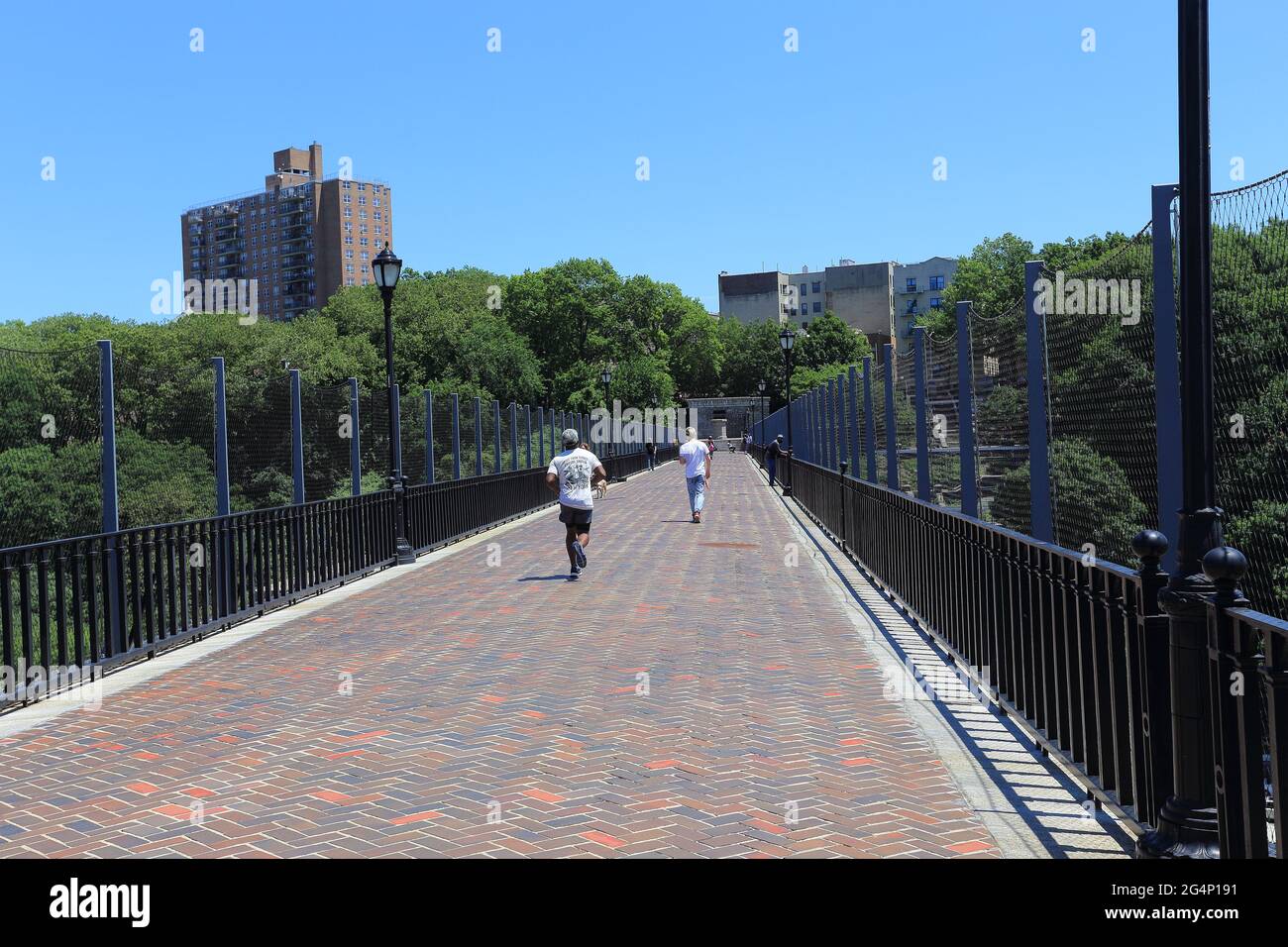 Le pont Old Croton Aqueduct High Bridge qui fournit de l'eau à New York City, dans le Bronx, dans l'État de New York Banque D'Images