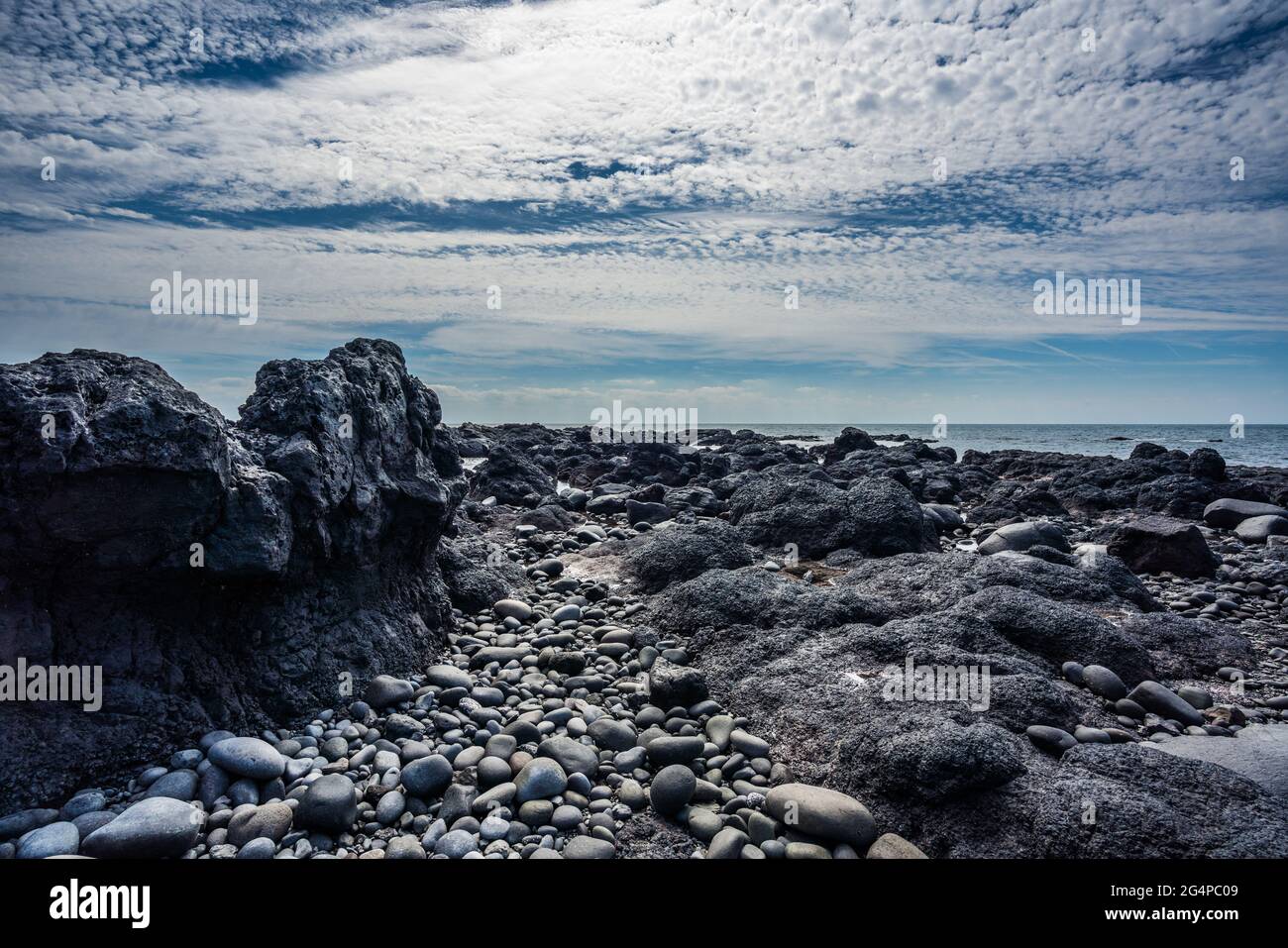 Belle plage sur l'île de Jeju en Corée du Sud - 17 août 2019 Banque D'Images