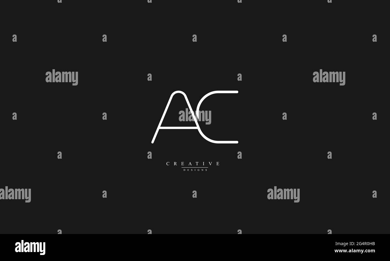 Lettres de l'alphabet initiales Monogram logo AC CA A C Illustration de Vecteur
